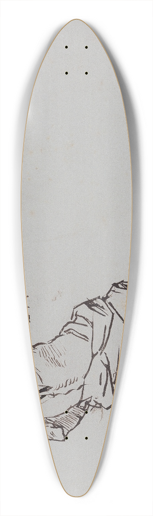 Arnold Bcklin - Sich geielnder Ber mit Rabe 39.3 inch art pintail longboard deck