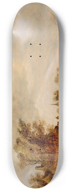 Jan van Goyen - A Windy Day 8.25 inch art skate deck