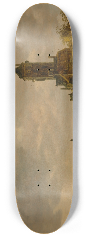 Jan van Goyen - Castle by a River 8.25 inch art skate deck