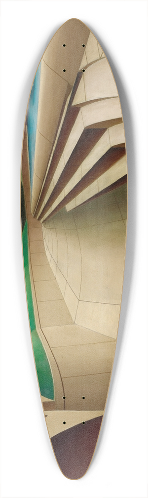Arnold Wiltz - Landscape 39.3 inch art pintail longboard deck