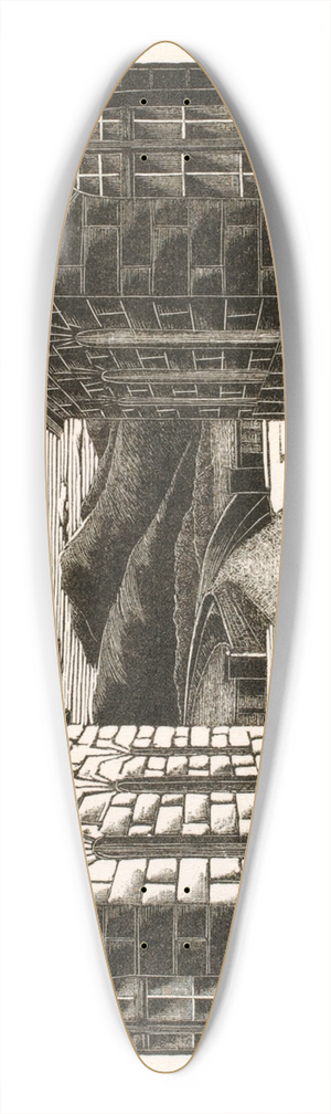 Arnold Wiltz - The Causeway 39.3 inch art pintail longboard deck