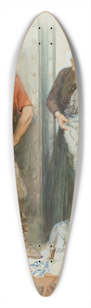 Arthur E. Becher - The Linen Salesman 39.3 inch art pintail longboard deck
