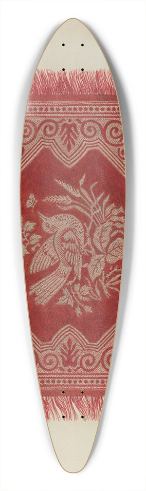 Arthur G. Merkley - Red and White Table Napkin 39.3 inch art pintail longboard deck