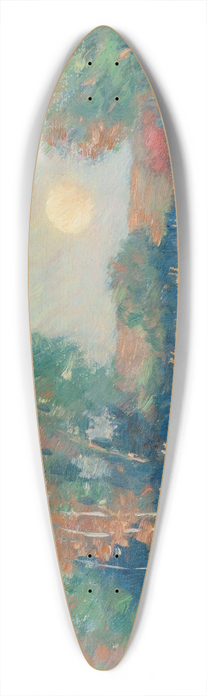 Arthur Hoeber - Summer Landscape at Sunset 39.3 inch art pintail longboard deck