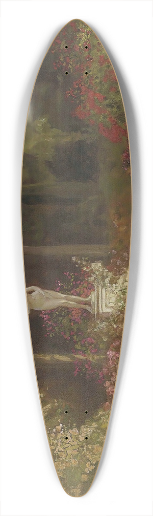 Arthur John Black - The rose garden 39.3 inch art pintail longboard deck