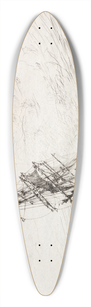 Arthur John Trevor Briscoe - Hove To 39.3 inch art pintail longboard deck