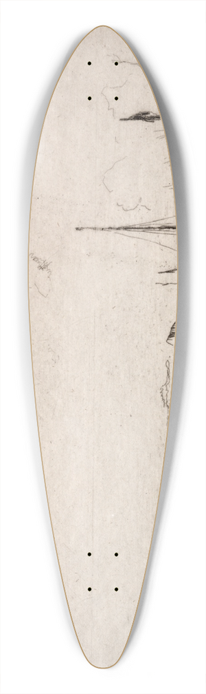 Arthur John Trevor Briscoe - Oyster Grounds 39.3 inch art pintail longboard deck