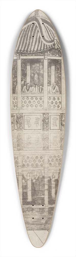 Arthur Paunzen - Untitled 39.3 inch art pintail longboard deck