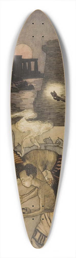 Arthur Rackham - All Through Egypt Every Man Burns a Lamp 39.3 inch art pintail longboard deck