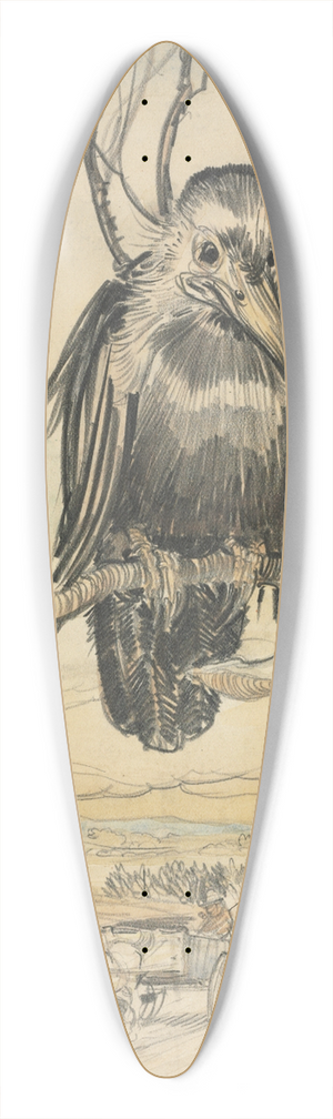 Arthur Rackham - A Squirrel and a Crow 39.3 inch art pintail longboard deck