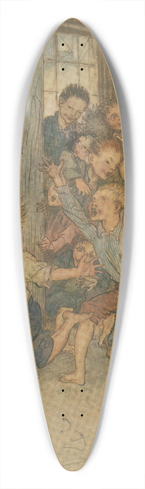 Arthur Rackham - Bursting forth like a legion of young imps 39.3 inch art pintail longboard deck