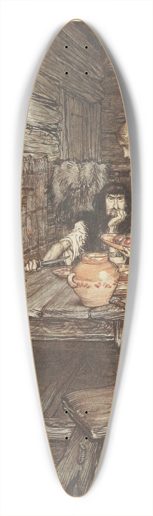 Arthur Rackham - Hunding discovers the likeness between Siegmund and Sieglinde 39.3 inch art pintail longboard deck