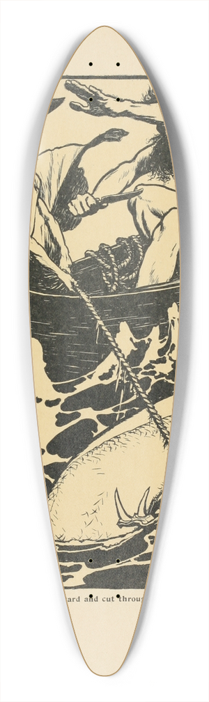 Arthur Rackham - Hymir rushed forward and cut through the line 39.3 inch art pintail longboard deck