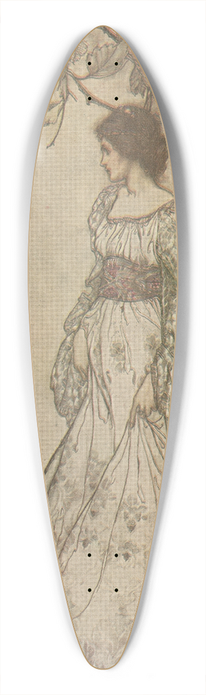 Arthur Rackham - Looking very undancey indeed 39.3 inch art pintail longboard deck