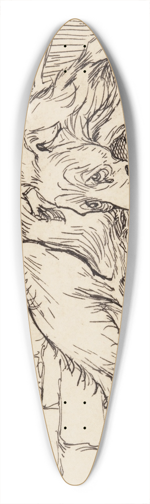 Arthur Rackham - Old Sultan 39.3 inch art pintail longboard deck