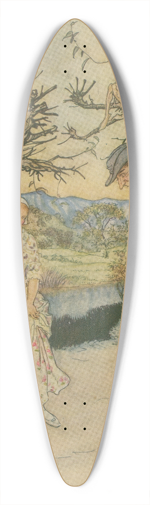 Arthur Rackham - Sauntering along in the twilight 39.3 inch art pintail longboard deck