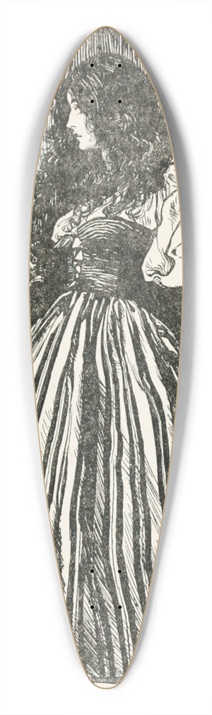 Arthur Rackham - The Maiden fetched the magic wand 39.3 inch art pintail longboard deck