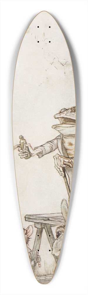 Arthur Rackham - The Quack Frog 39.3 inch art pintail longboard deck