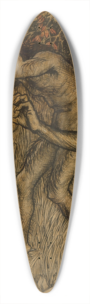 Arthur Rackham - The Savages 39.3 inch art pintail longboard deck