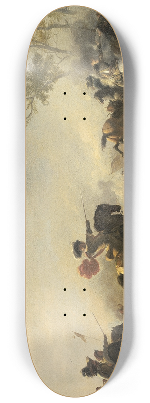 Jan van Huchtenburg - Cavalry Attack 8.25 inch art skate deck