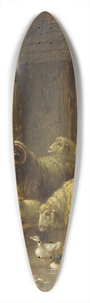 Arthur Trevethin Nowell - Rural Scene 39.3 inch art pintail longboard deck