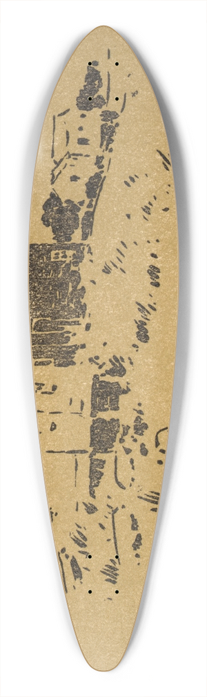 Arthur Wesley Dow - Ipswich Prints; Ink Sketch 39.3 inch art pintail longboard deck