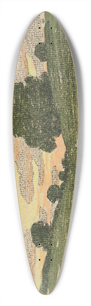 Arthur Wesley Dow - Ipswich Prints; Willow Tree And Sunset Clouds 39.3 inch art pintail longboard deck