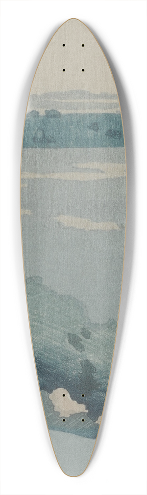 Arthur Wesley Dow - Rain in May 39.3 inch art pintail longboard deck