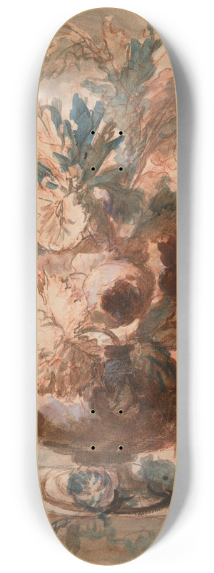 Jan van Huysum - A Vase of Flowers 8.25 inch art skate deck