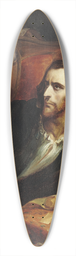 Ary Scheffer - Faust in his cabinet 39.3 inch art pintail longboard deck