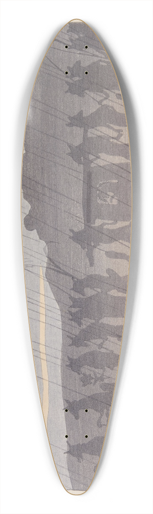 Asai Ch - Mokugo zuansh Pl.03 39.3 inch art pintail longboard deck