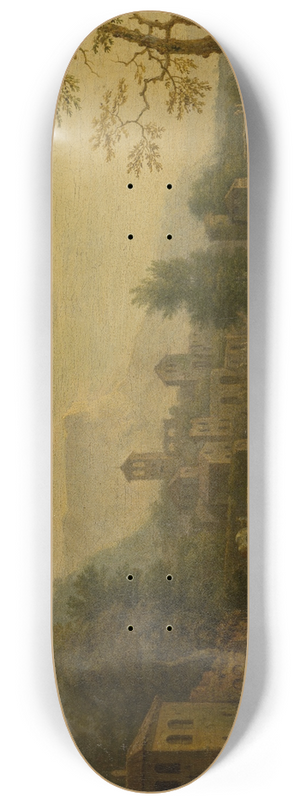 Jan van Huysum - Italian Landscape 8.25 inch art skate deck