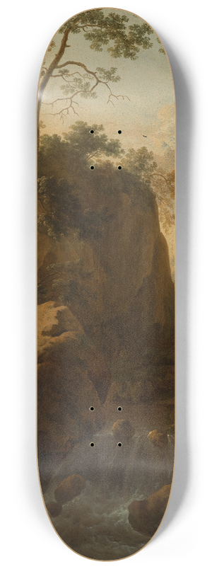 Jan van Huysum - Italienische Felslandschaft mit Gebirgsbach und Kapelle 8.25 inch art skate deck