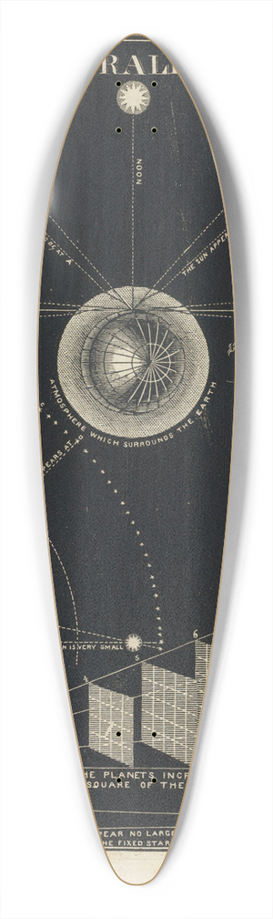 Asa Smith - Refraction, parallax, light, heat 39.3 inch art pintail longboard deck