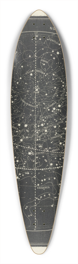 Asa Smith - Visible heavens from November 1st to Jany. 20th 39.3 inch art pintail longboard deck