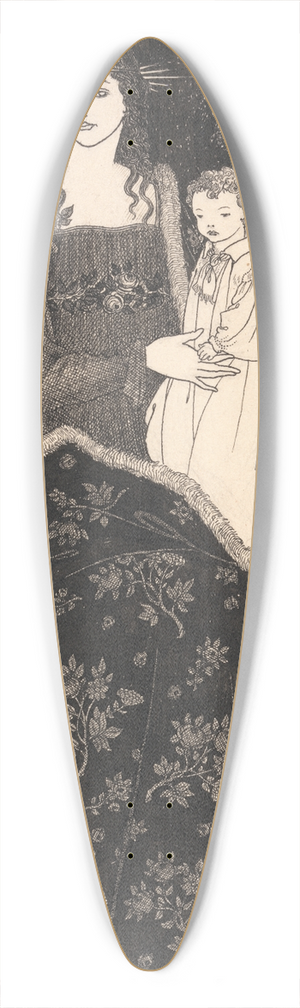 Aubrey Vincent Beardsley - A Large Christmas Card 39.3 inch art pintail longboard deck