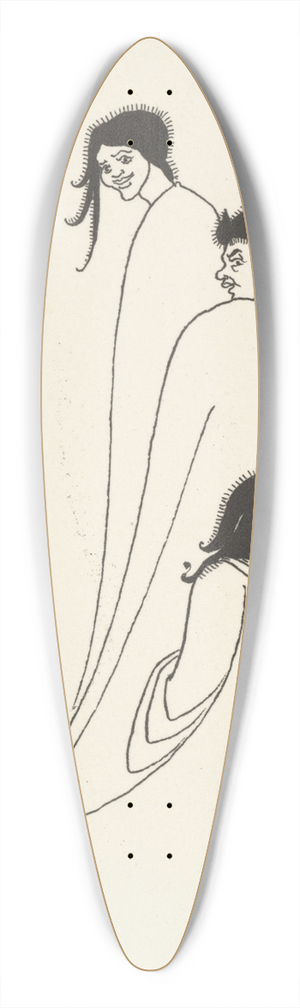 Aubrey Vincent Beardsley - Grotesques by Aubrey Beardsley 5 39.3 inch art pintail longboard deck