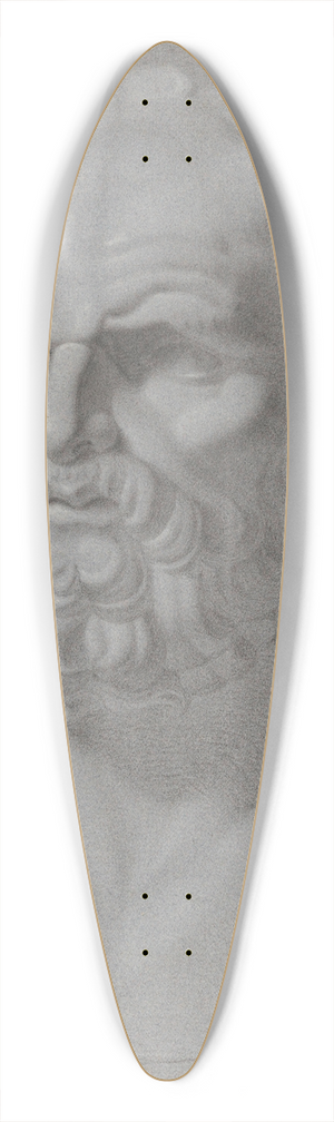 August Alleb - Studie van een gebeeldhouwd hoofd 39.3 inch art pintail longboard deck