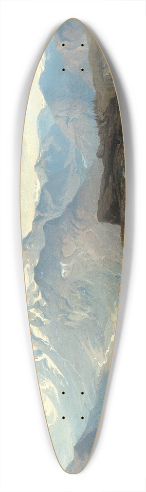 August Becker - A Mountain Landscape 39.3 inch art pintail longboard deck