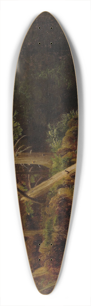 August Cappelen - Landscape Study with decaying Trees 39.3 inch art pintail longboard deck