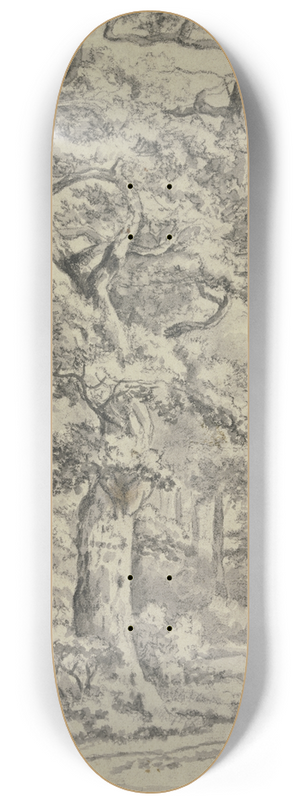 Jan Van Kessel The Elder - Path next to oak trees 8.25 inch art skate deck