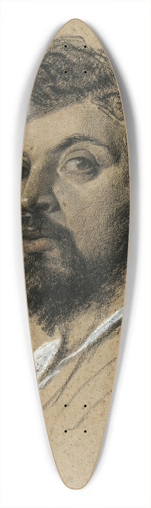 Auguste Barthlmy Glaize - Self-Portrait 39.3 inch art pintail longboard deck