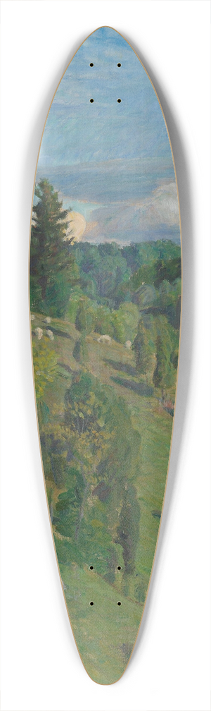 August Eiebakke - Landscape in Sun 39.3 inch art pintail longboard deck