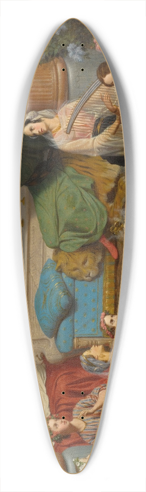 Auguste Jean-Baptiste Leloir - Queen Esther Denouncing Haman 39.3 inch art pintail longboard deck