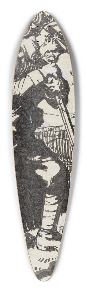 Auguste Louis Lepre - La Retraite aprs Charleroi 39.3 inch art pintail longboard deck