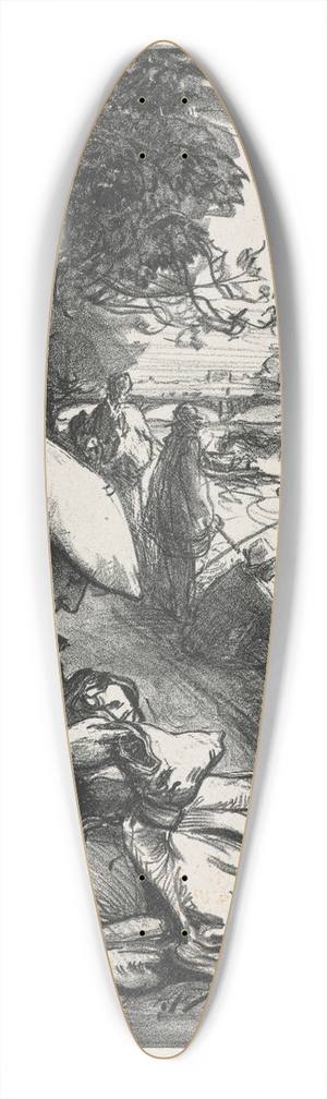 Auguste Louis Lepre - Oct 9, 2007 Lle de Grenelle 39.3 inch art pintail longboard deck