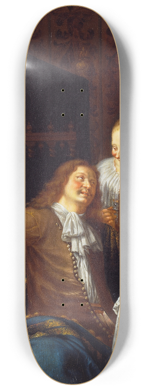 Jan Van Mieris - Lady and Cavalier 8.25 inch art skate deck