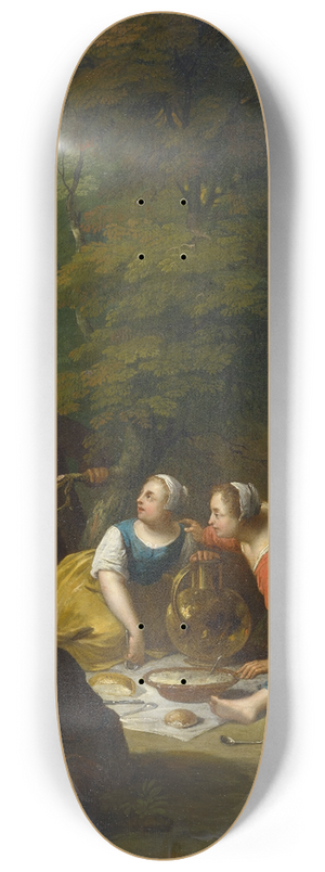 Jan Van Mieris - Meal Outdoors 8.25 inch art skate deck