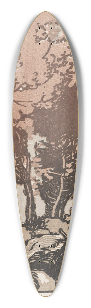 Auguste Louis Lepre - The Resting Place 39.3 inch art pintail longboard deck
