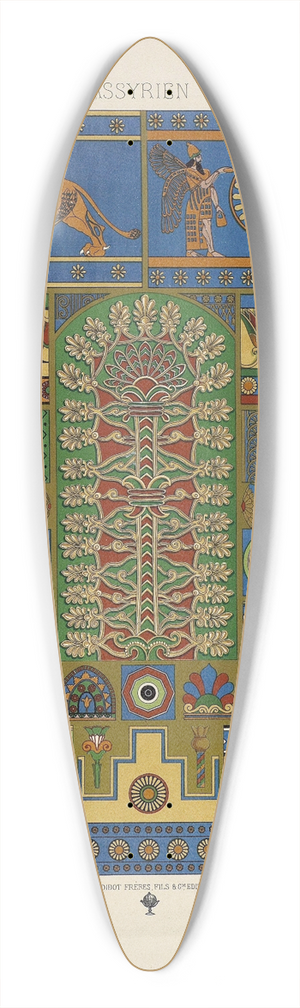Auguste Racinet - Assyrien 39.3 inch art pintail longboard deck